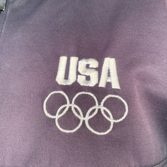UNITED STATES OLYMPIC COMMITTEE WOMENS SPORTS JACKET SIZE M PURPLE BLACK - Picture 8 of 10